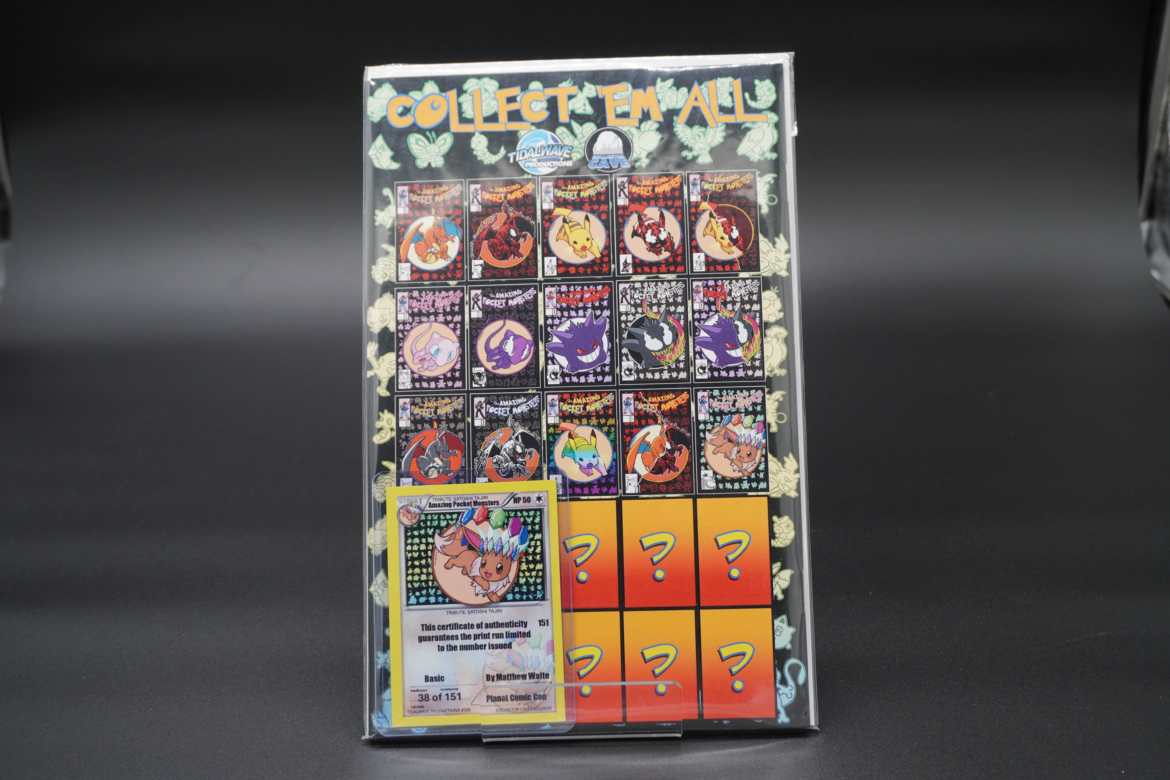 THE AMAZING POCKET MONSTERS #1 MEGACON POKEMON "EEVEE" LTD 151 COVER MATTHEW WAITE VARIANT W/ COA