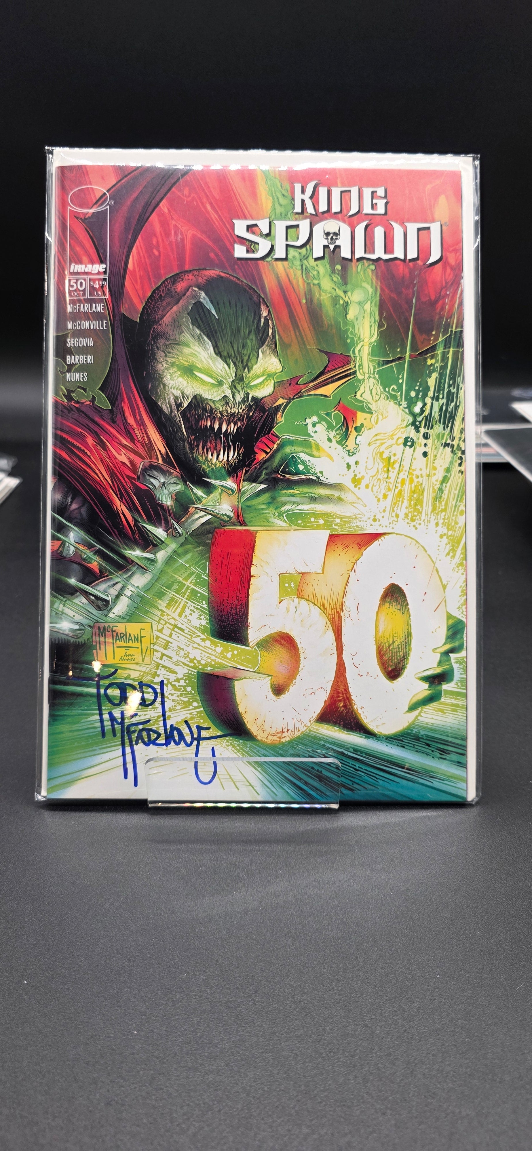 KING SPAWN #50 SIGNATURE TODD MCFARLANE