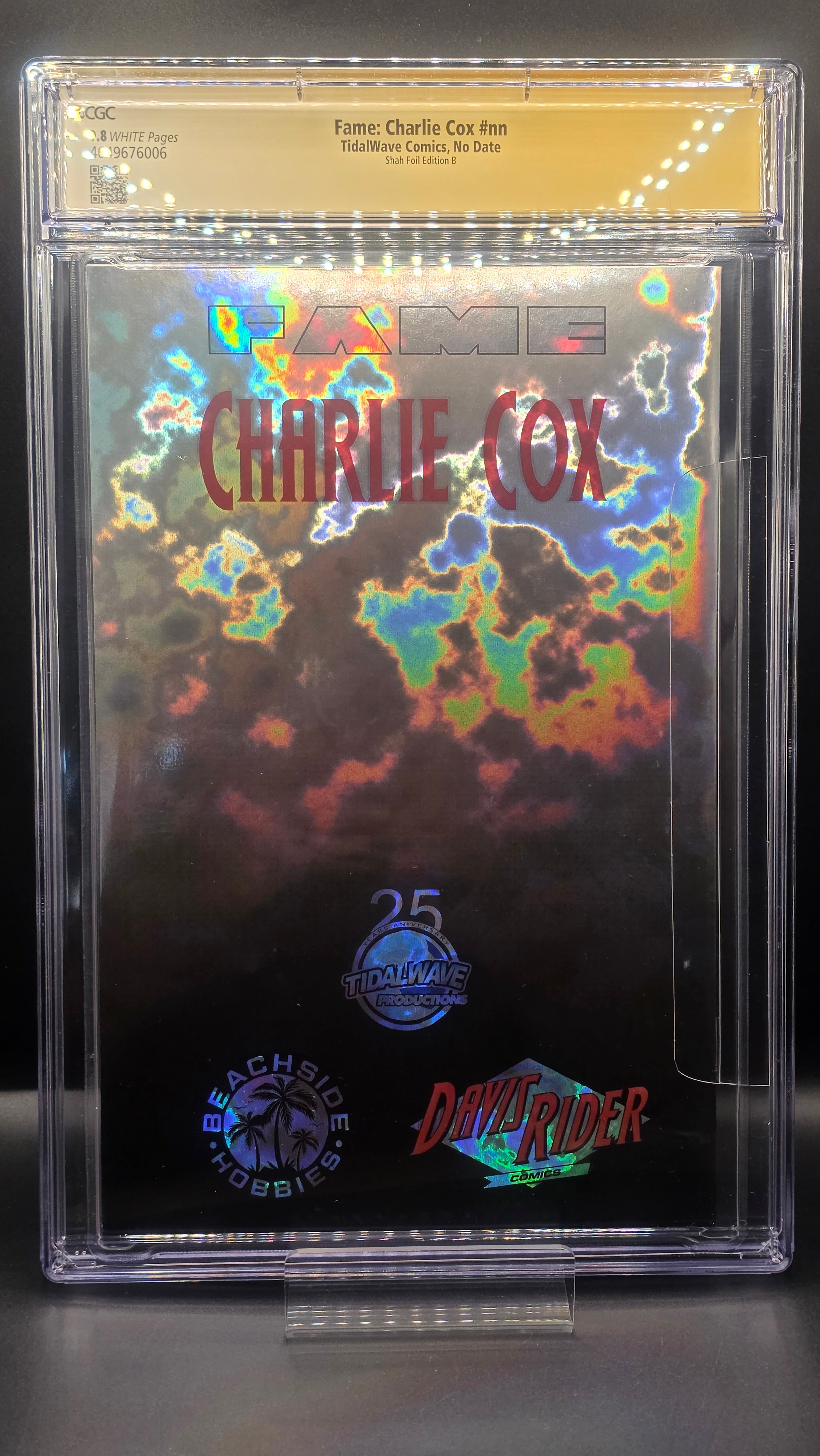 CGC Signature Series Fame: Cox #nn Shah Foil Edition B SIGNED & SKETCH BY CHARLIE COX