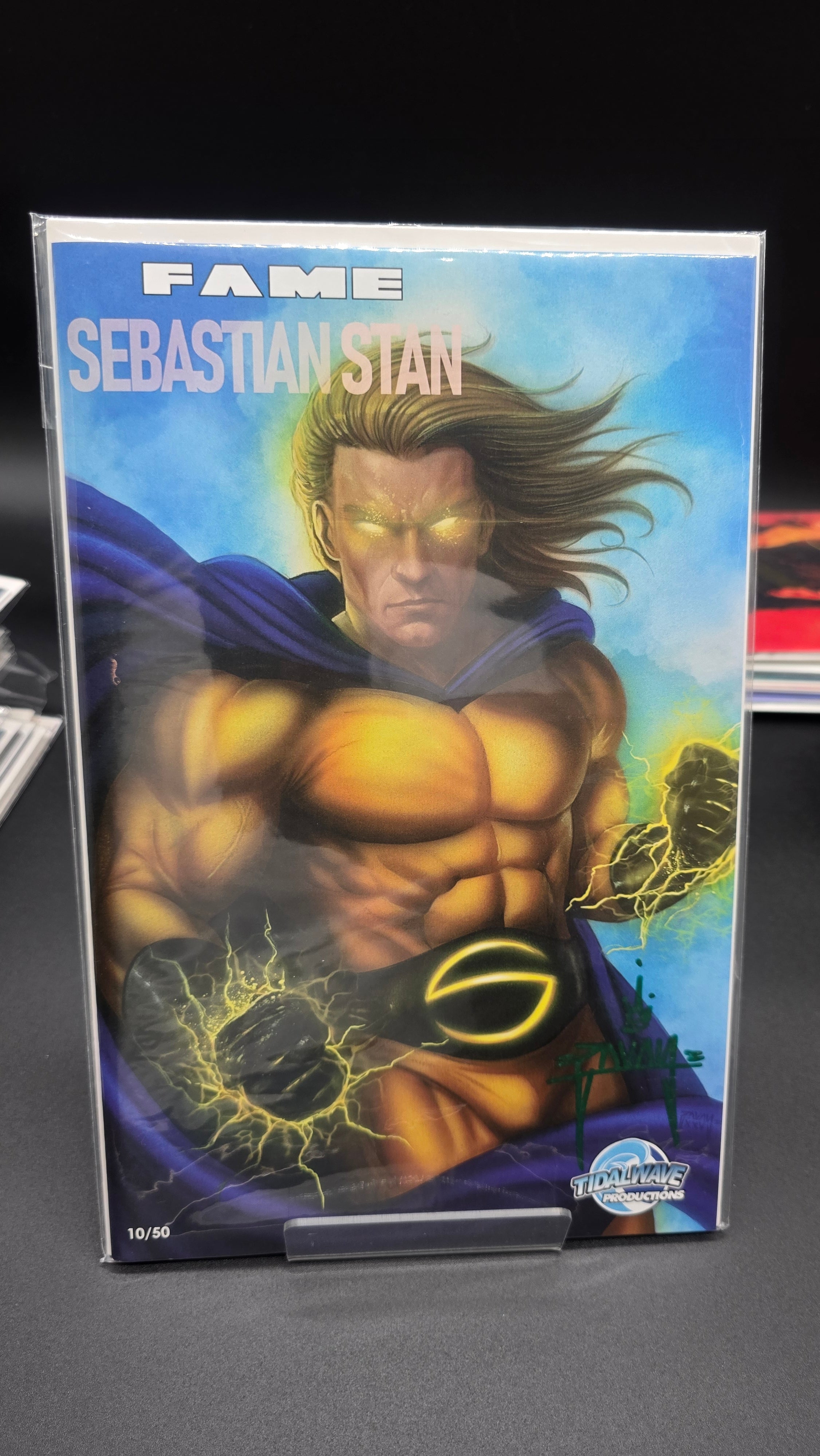 FAME: SEBASTIAN STAN SENTRY COVER PUBLISHED BY TIDAL WAVE PRODUCTIONS SIGNED BY ZAVALA #10 OUT OF #50.