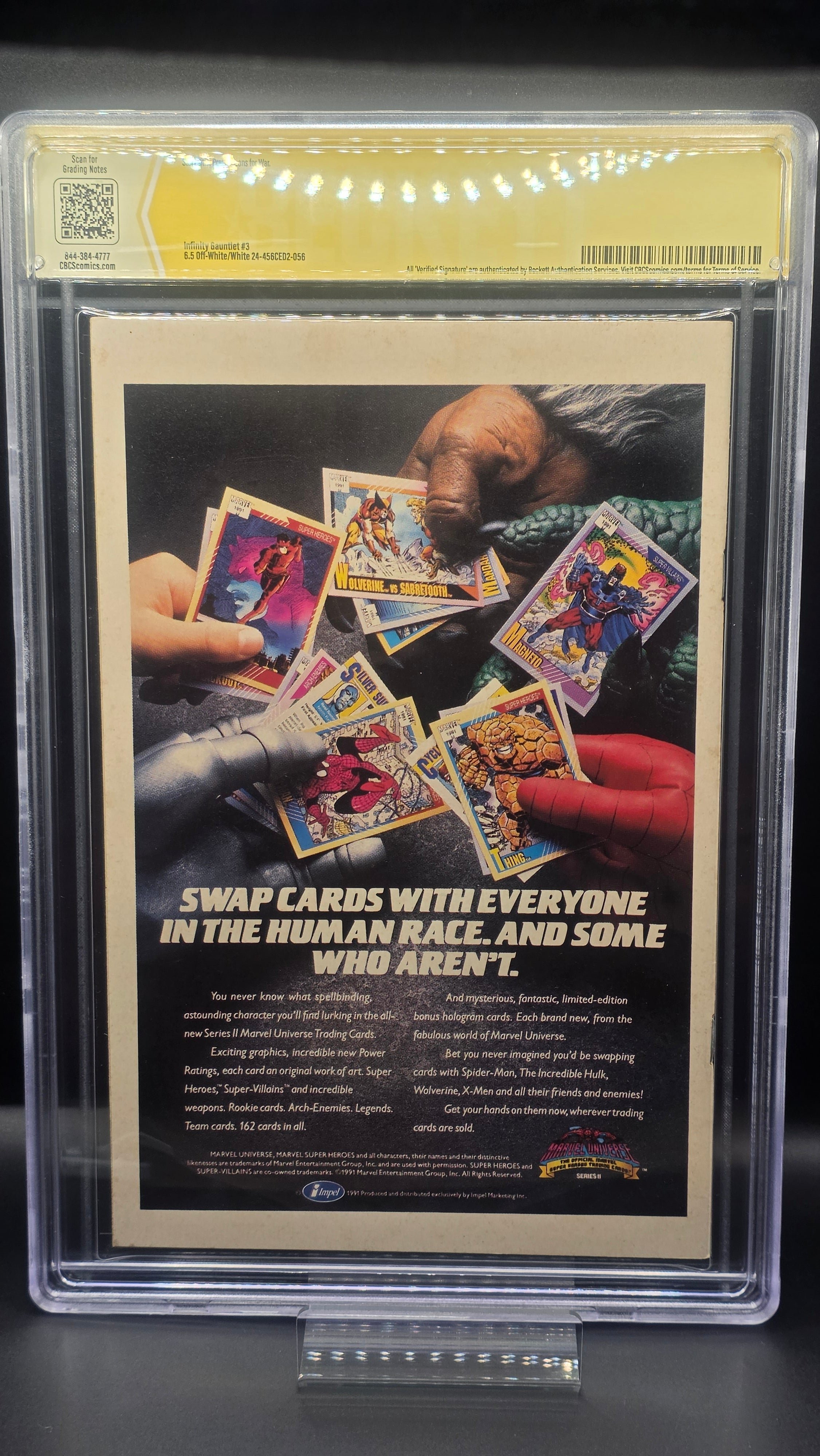 INFINITY GAUNTLET #3 CBCS GRADED SIGNED BY JIM STARLIN