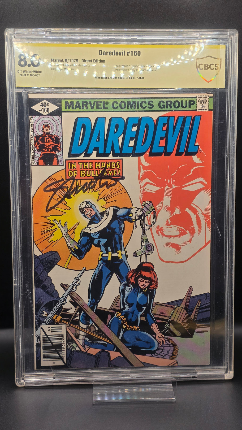 CBCS Daredevil #160 Signed By Jim Shooter