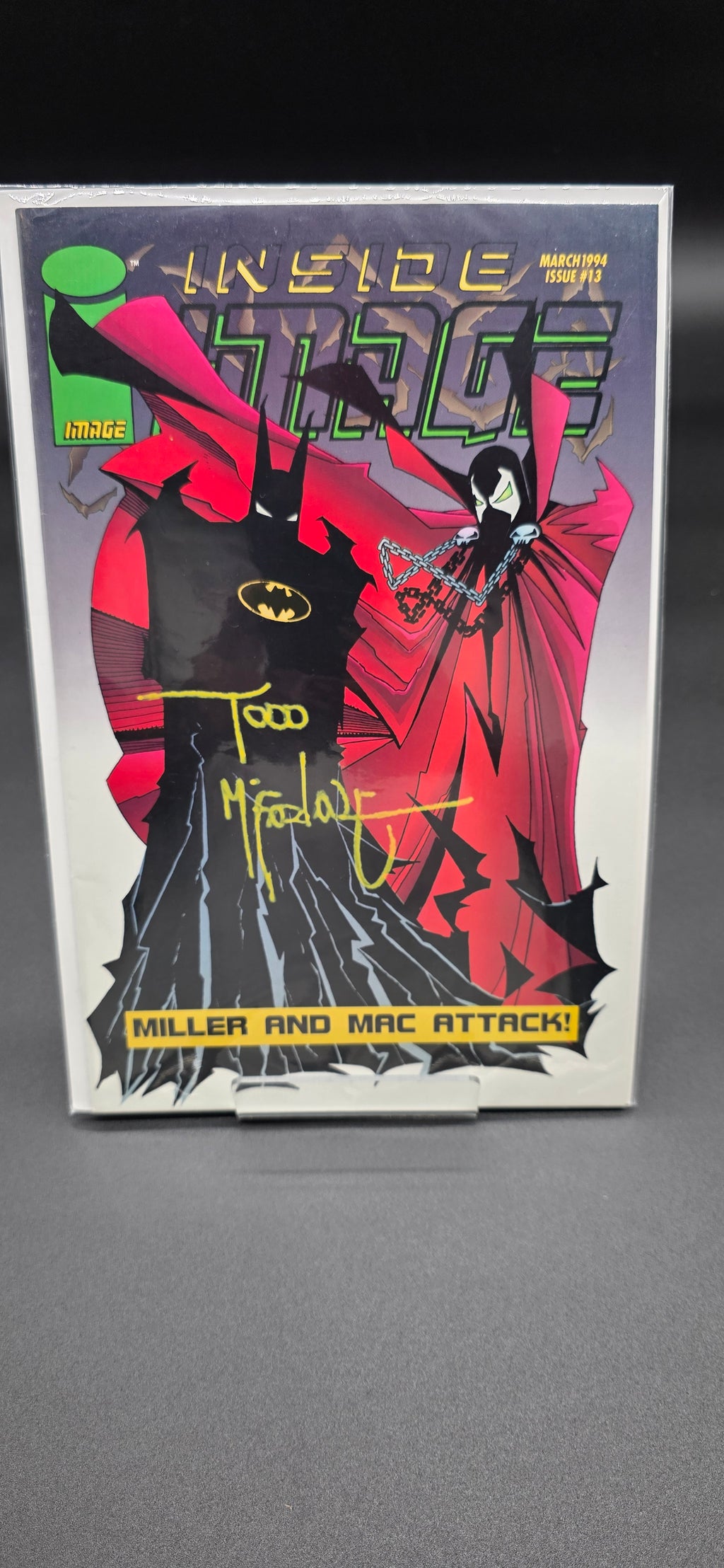 INSIDE IMAGE #13 BATMAN/SPAWN SIGNED BY TODD MCFARLANE