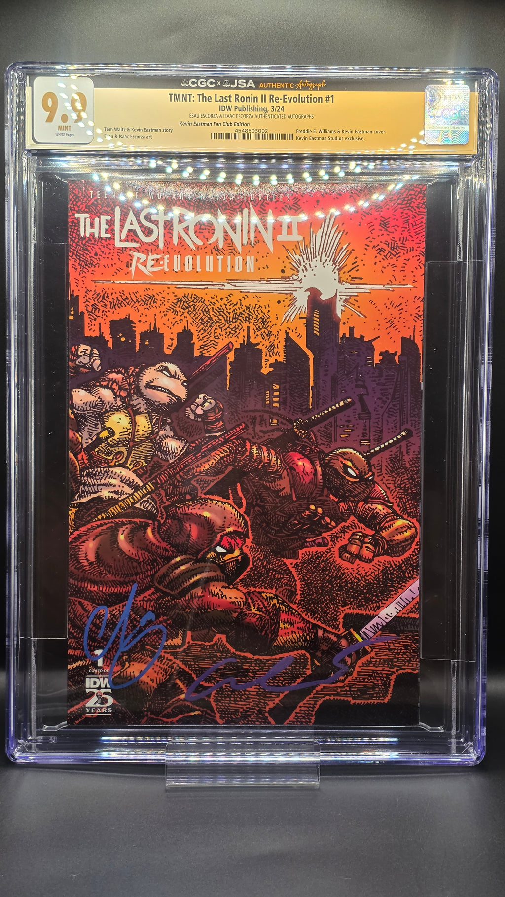 CGC X JSA TMNT: The Last Ronin ll Re-Evoultion #1 SIGNED BY ESAU EDCORZA& ISAAC ESCORZA