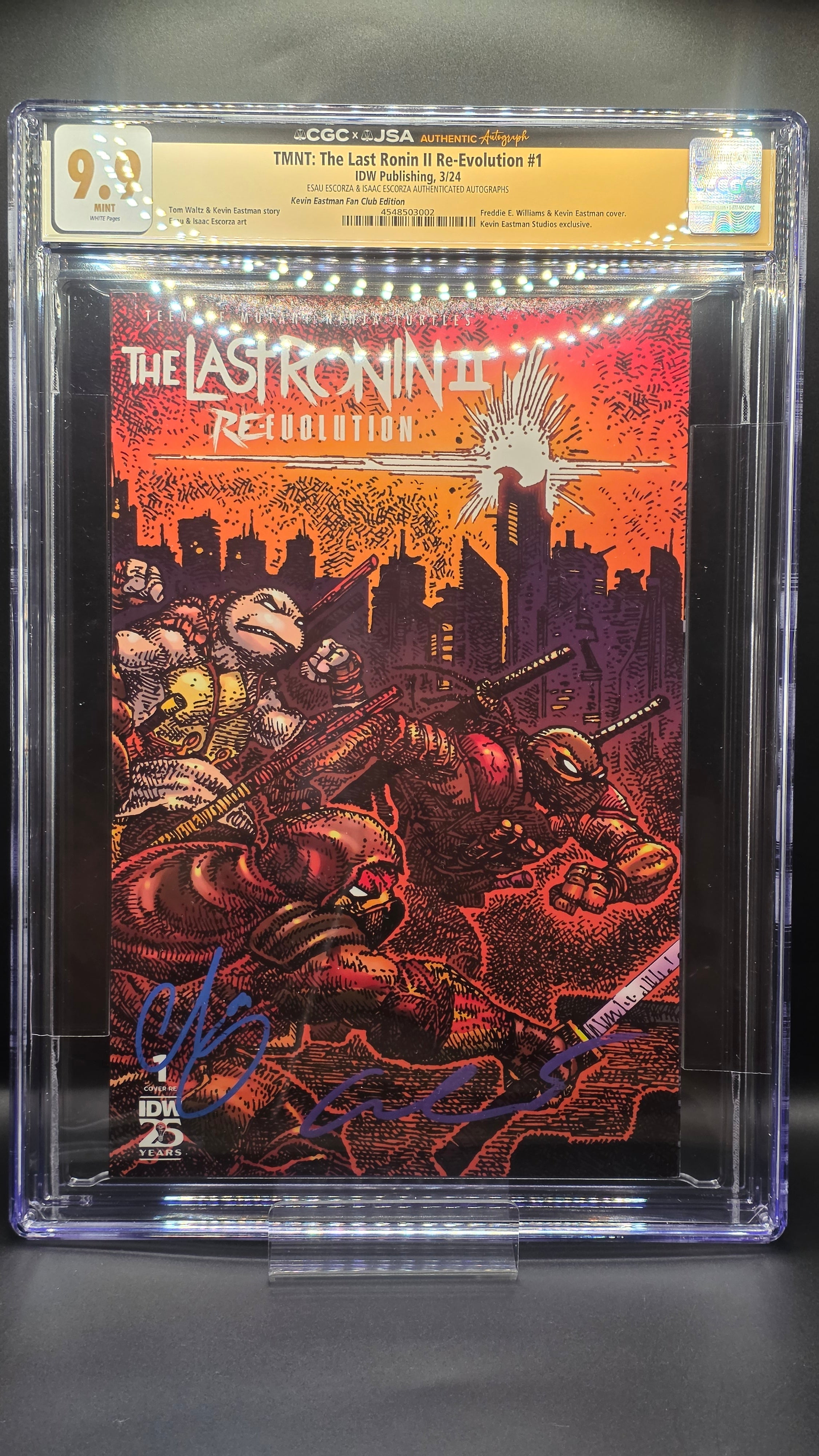 CGC X JSA TMNT: The Last Ronin ll Re-Evoultion #1 SIGNED BY ESAU EDCORZA& ISAAC ESCORZA