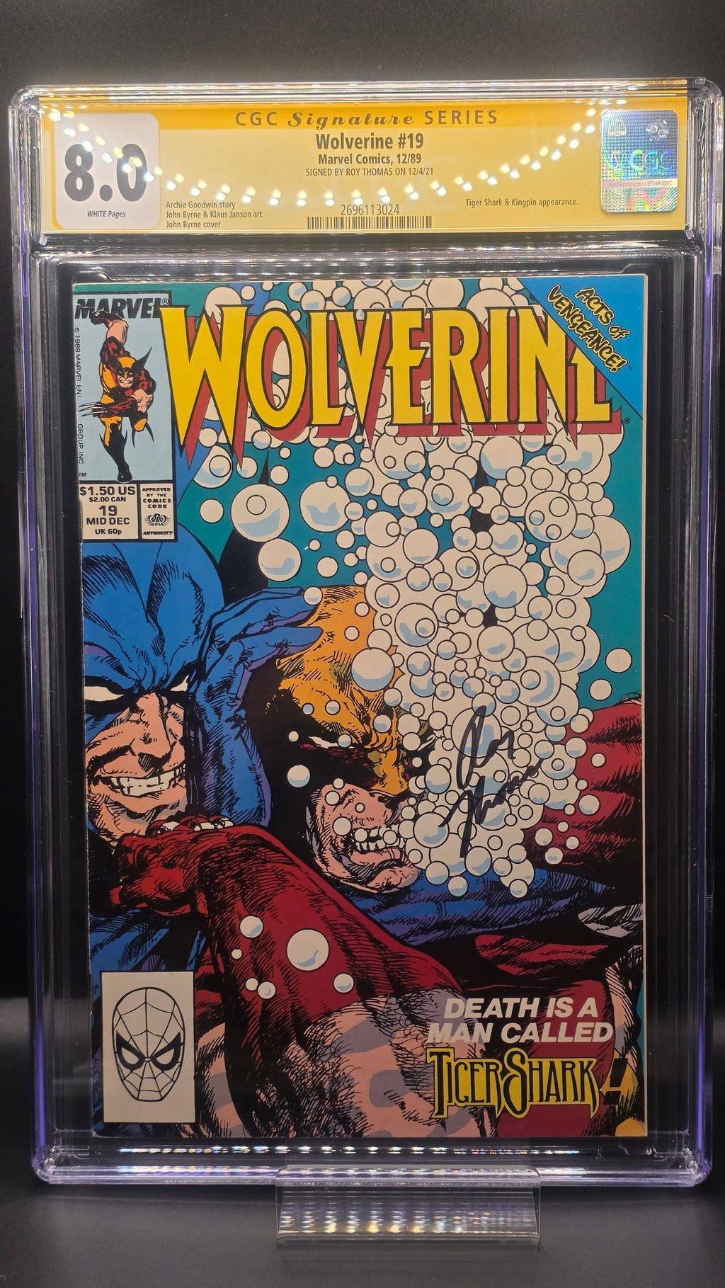 CGC WOLVERINE #19 Signed by Roy Thomas