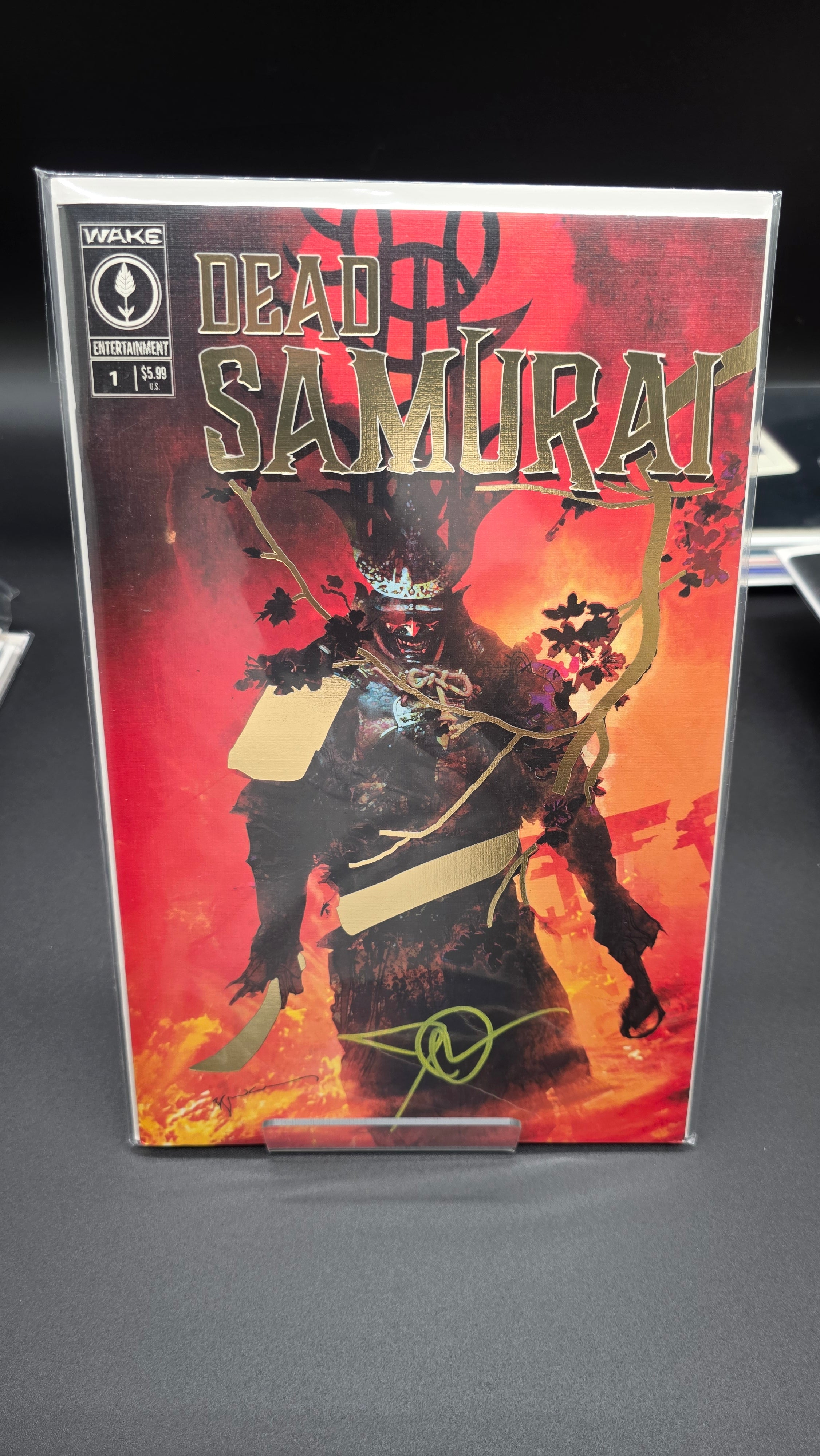 DEAD SAMURAI #1 FOIL  VARIANT SIGNED BY JOHN DOLMAYAN W/COA NM